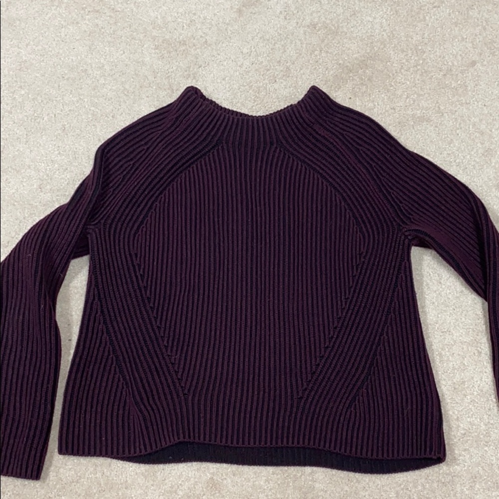 Athleta Cropped Purple Sweater